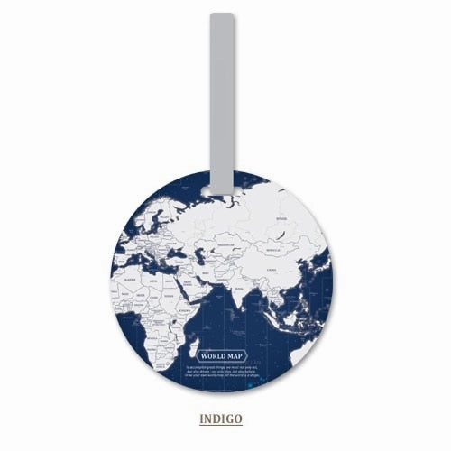 Fashion Map Luggage Tag Women Travel Accessories Silica Gel Suitcase Id Address Holder Baggage