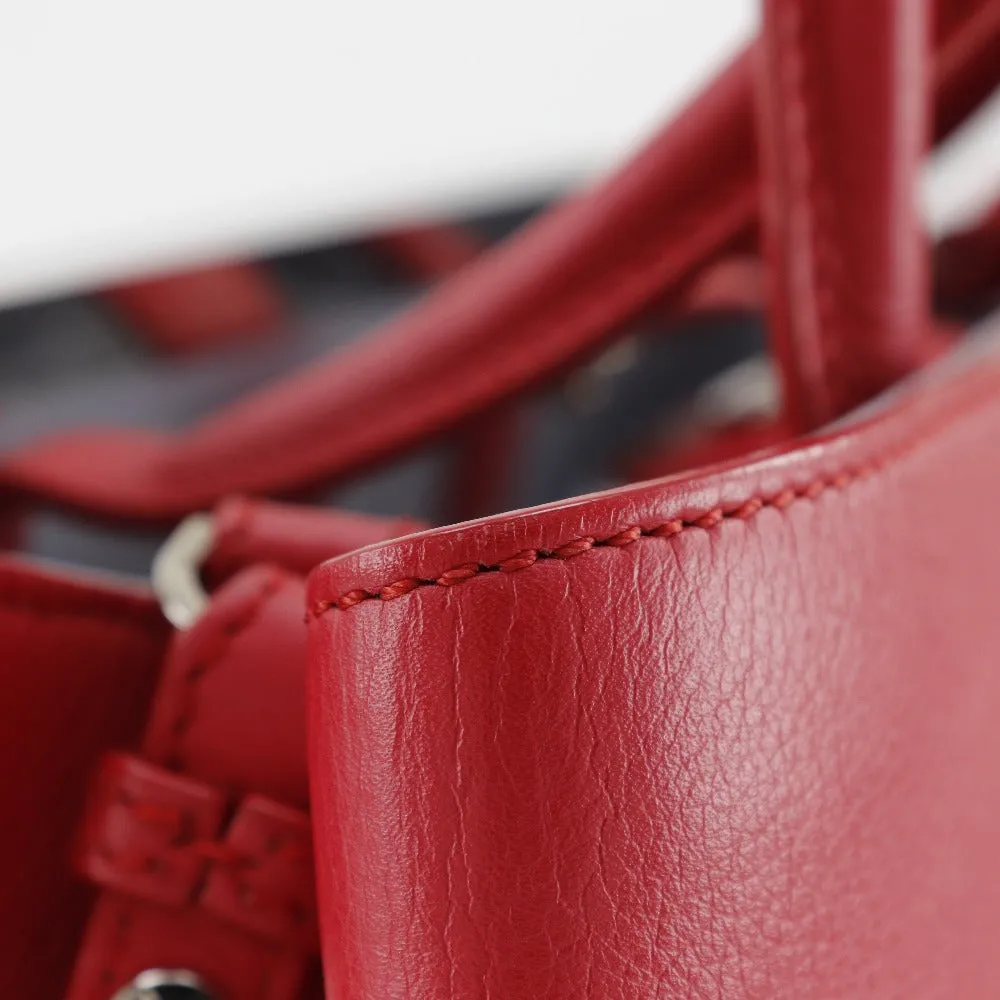 FENDI Handbag 8BH253 Calfskin Red 2WAYShoulder Petite to Jules Women Used