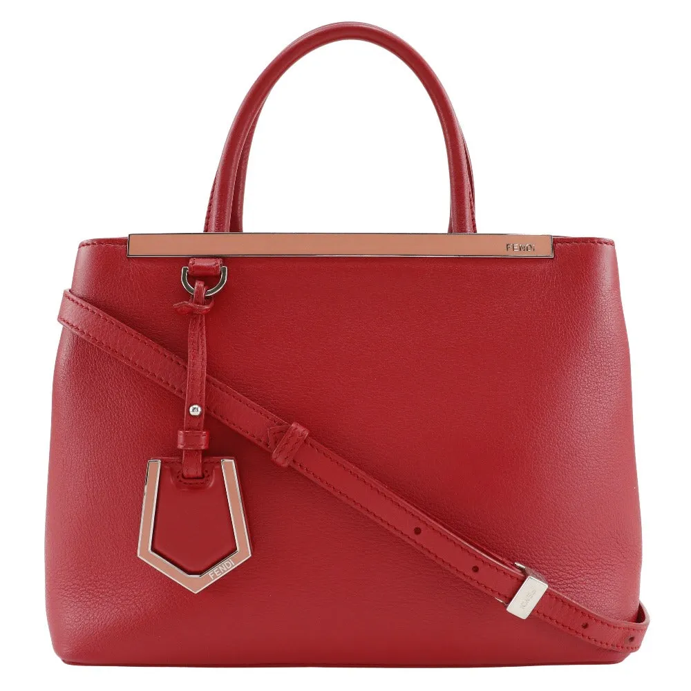 FENDI Handbag 8BH253 Calfskin Red 2WAYShoulder Petite to Jules Women Used