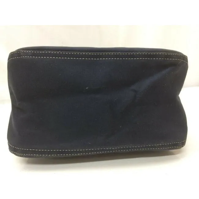 Fendi Limited Edition Baguette Shoulder Heavy Dark Rinse Denim Fabric And Chrome And Enamel Hardware