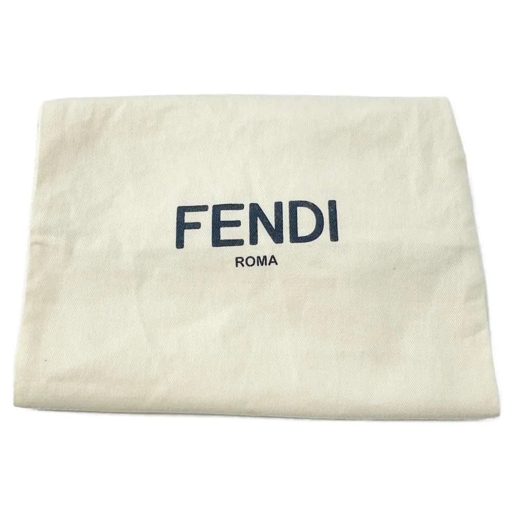 FENDI Monster Shoulder Bag Red 7VA456 Nylon Canvas