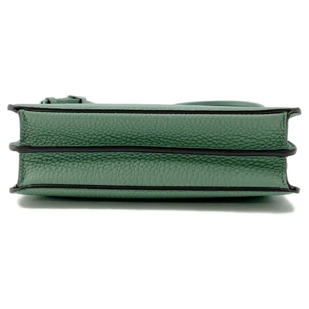 FENDI Peekaboo I.C.U. X-Cross 2WAY Shoulder Bag Green 7VA582 Leather Size Small