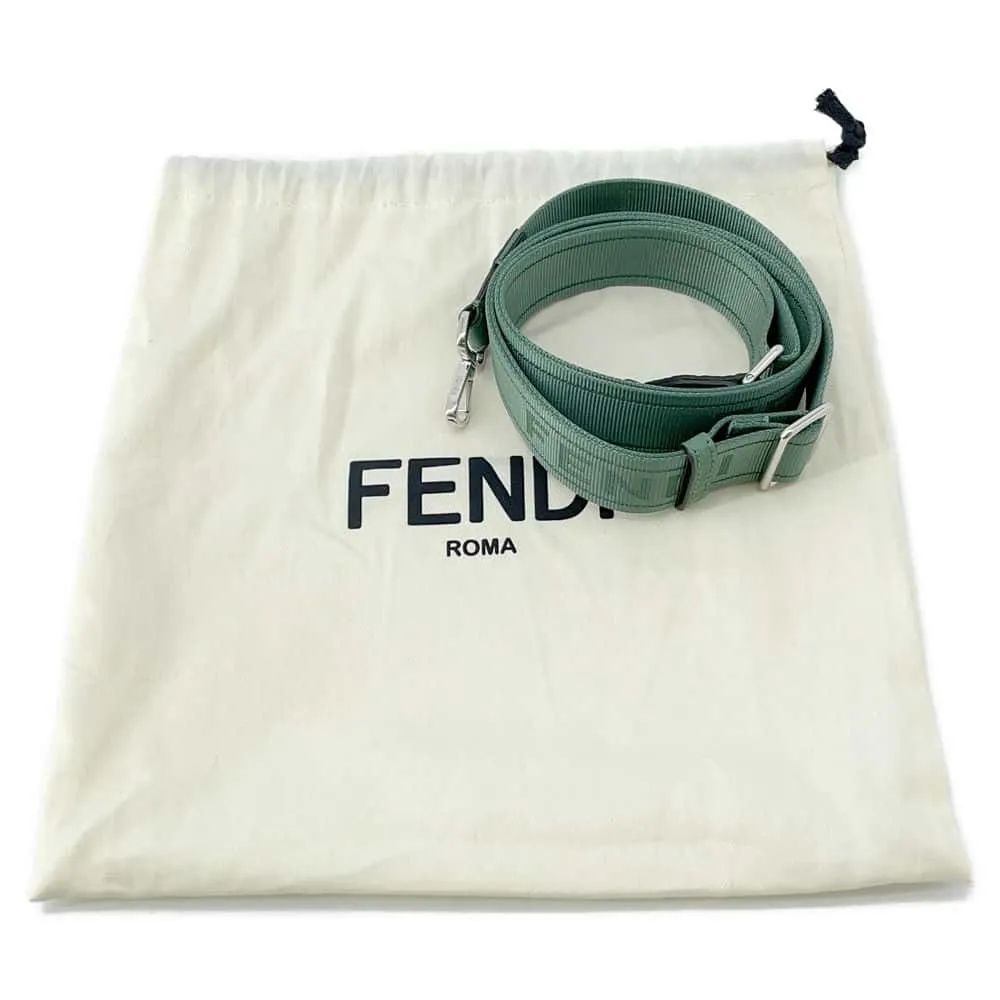 FENDI Peekaboo I.C.U. X-Cross 2WAY Shoulder Bag Green 7VA582 Leather Size Small
