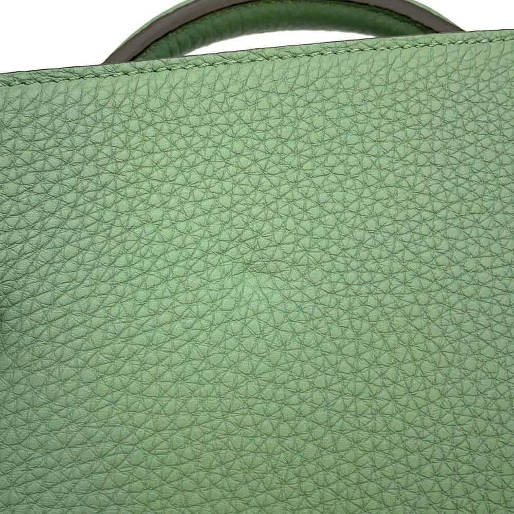 FENDI Peekaboo I.C.U. X-Cross 2WAY Shoulder Bag Green 7VA582 Leather Size Small