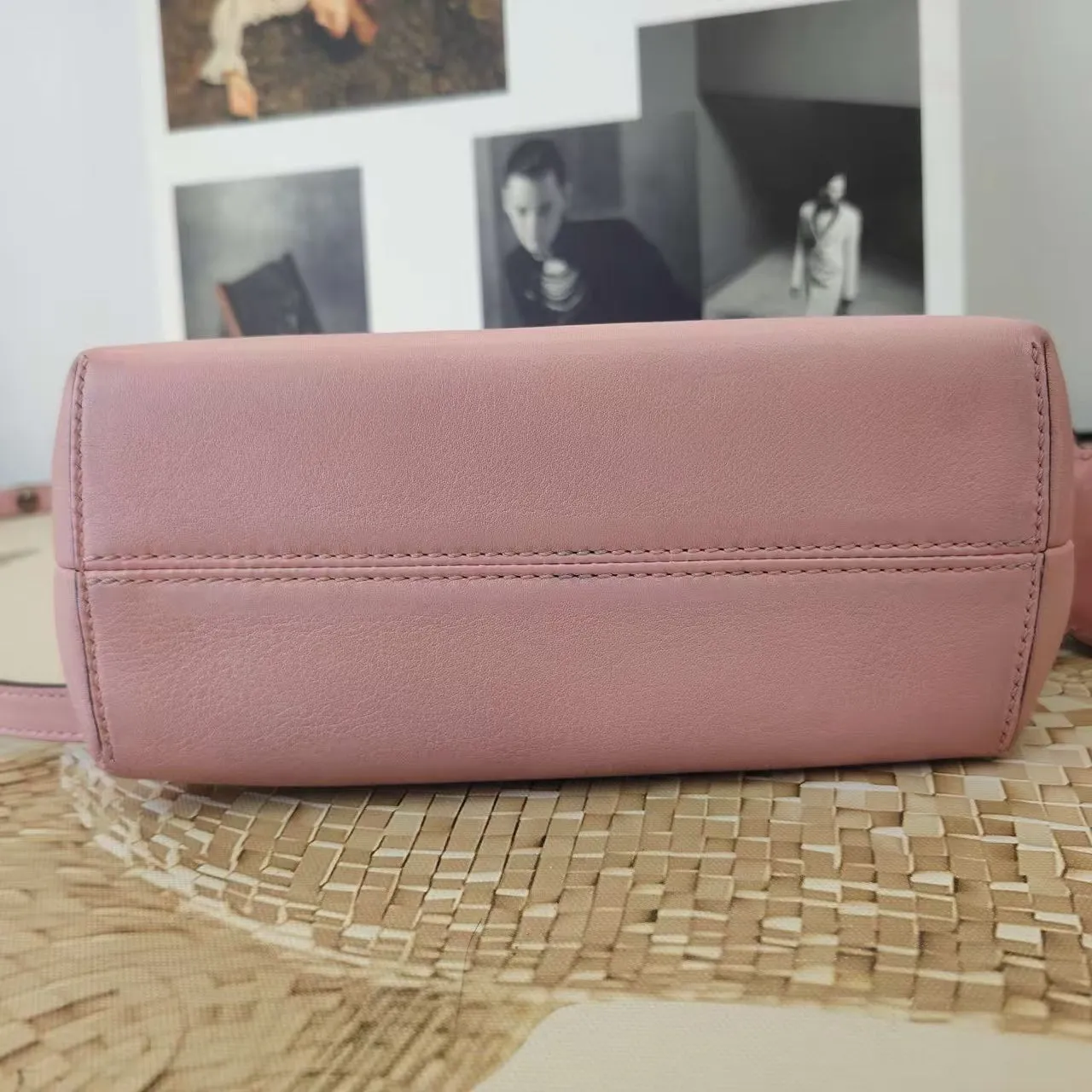 Fendi Preloved Shoulder Bag Pink Leather Small