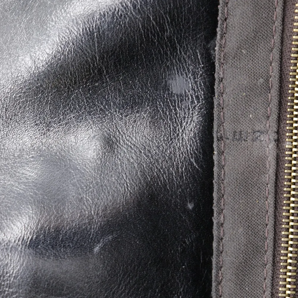 FENDI Tote Bag leather black 2WAYShoulder Chain tote Women Used