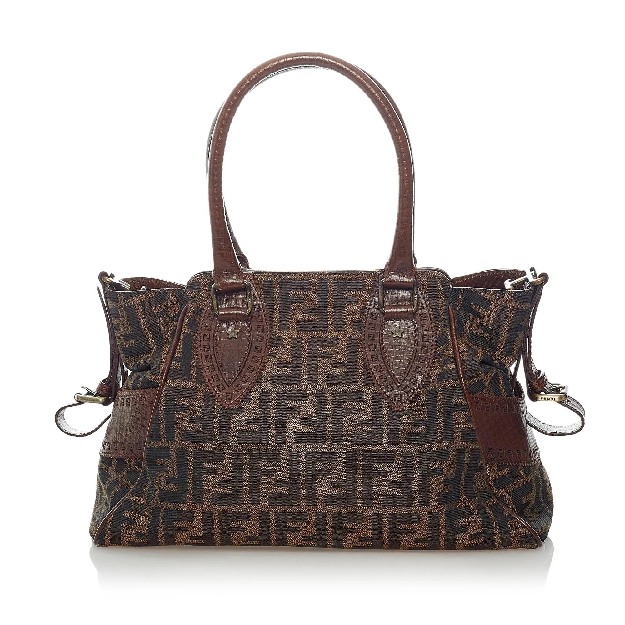 Fendi Zucca Etniko Canvas Shoulder Bag