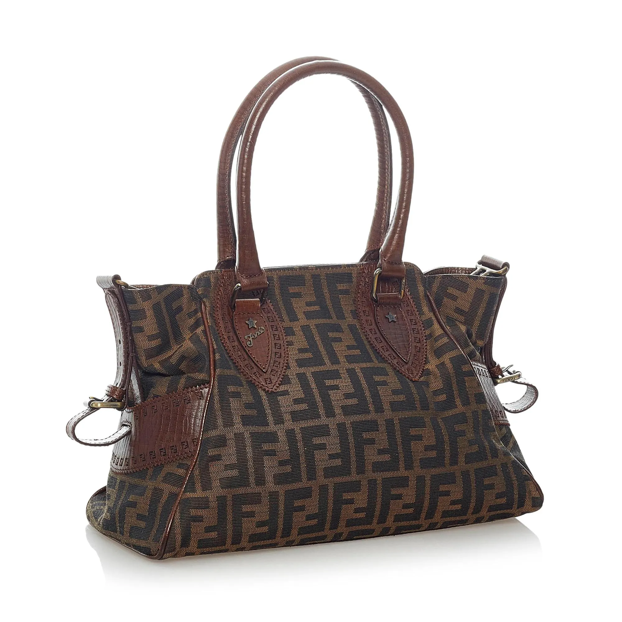 Fendi Zucca Etniko Canvas Shoulder Bag