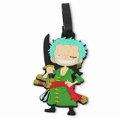 Finex Set of 4 - One Piece Straw Hat Pirates Travel Luggage Tags Bag Tag with Adjustable Strap