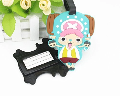 Finex Set of 4 - One Piece Straw Hat Pirates Travel Luggage Tags Bag Tag with Adjustable Strap