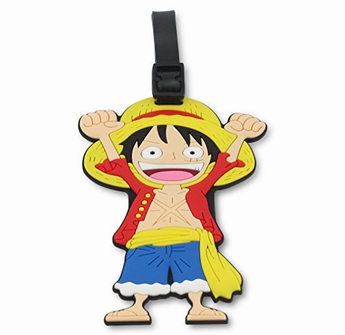 Finex Set of 4 - One Piece Straw Hat Pirates Travel Luggage Tags Bag Tag with Adjustable Strap