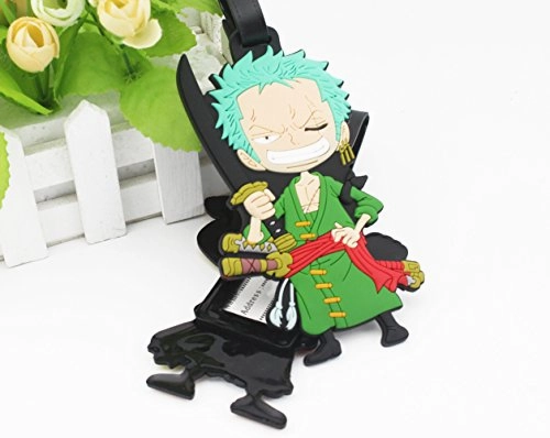 Finex Set of 4 - One Piece Straw Hat Pirates Travel Luggage Tags Bag Tag with Adjustable Strap