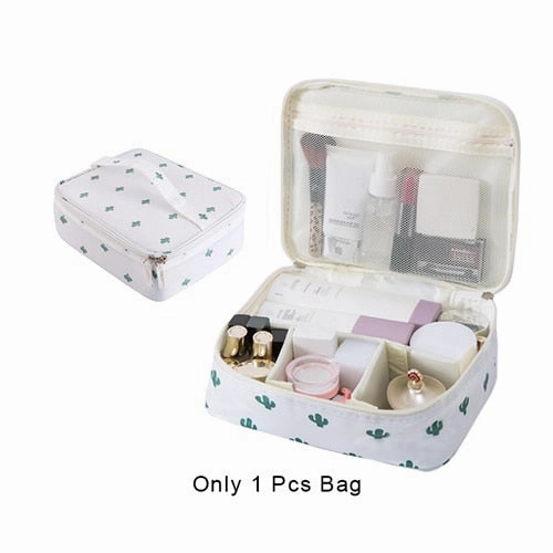 Flamingos Travel Cosmetic Storage Bag Women'S Toiletry Wash Pouch Makeup Case Organizer Luggage