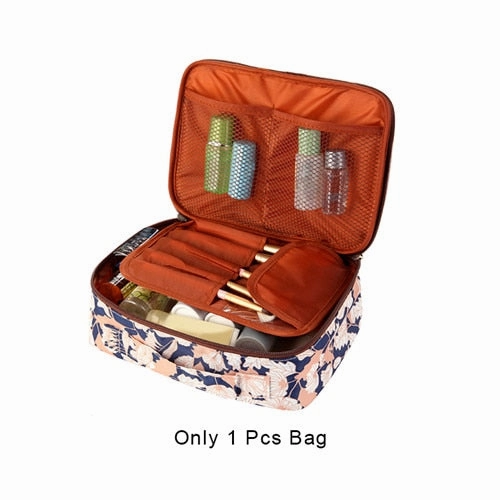 Flamingos Travel Cosmetic Storage Bag Women'S Toiletry Wash Pouch Makeup Case Organizer Luggage