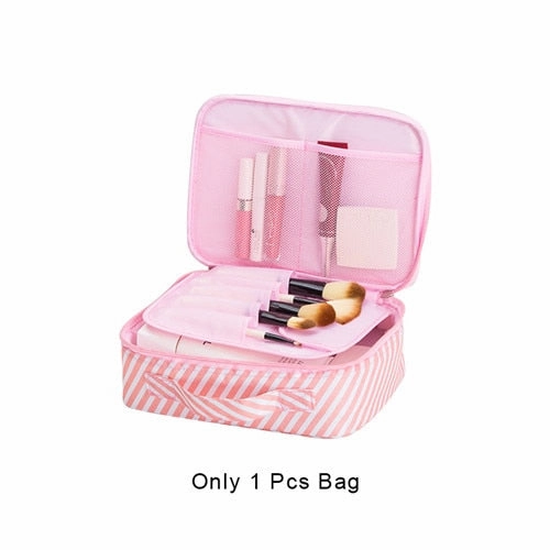 Flamingos Travel Cosmetic Storage Bag Women'S Toiletry Wash Pouch Makeup Case Organizer Luggage