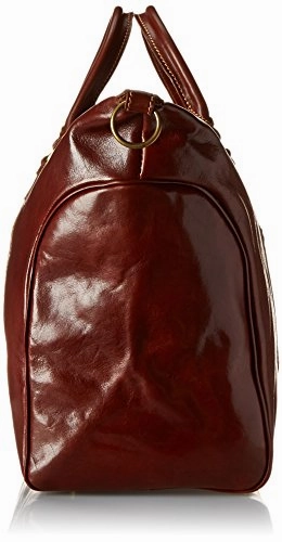 Floto Chianti Italian Calfskin Leather Duffle Bag, Vecchio Brown, One Size
