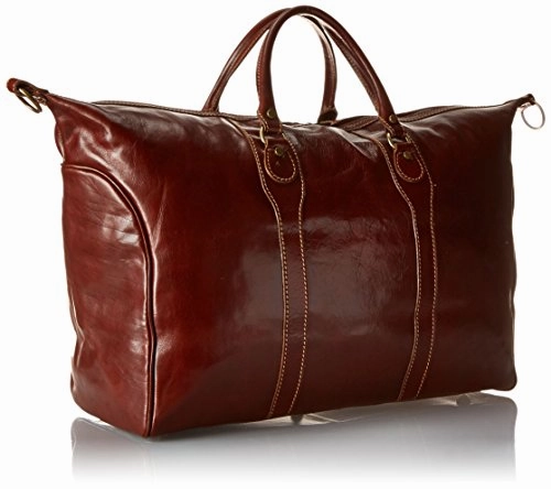 Floto Chianti Italian Calfskin Leather Duffle Bag, Vecchio Brown, One Size