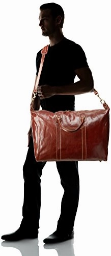 Floto Chianti Italian Calfskin Leather Duffle Bag, Vecchio Brown, One Size