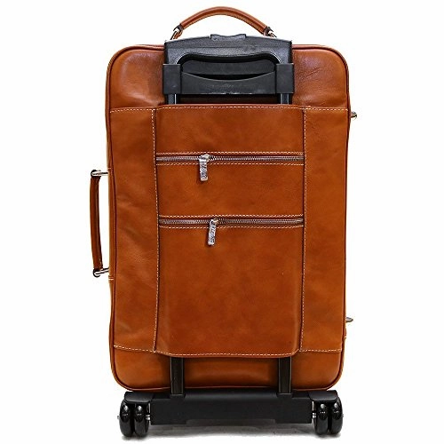Floto Luggage Venezia Handmade Trolley Wheeled Duffle, Olive/Honey Brown, Large
