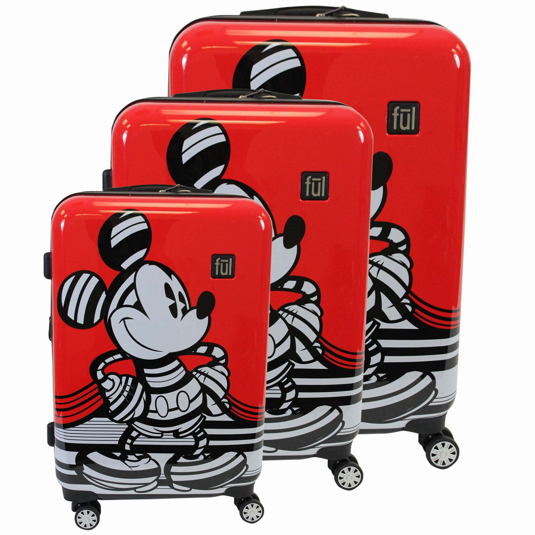 ful Disney Mickey Hardside 3-Piece Set: 21, 25, and 29" Suitcases