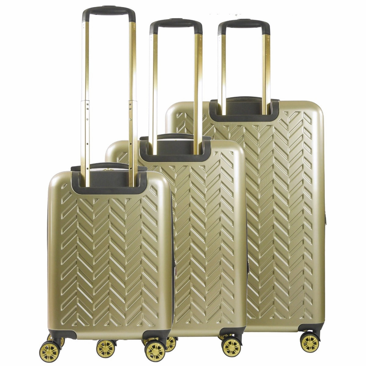 Ful Groove Expandable Hardside Spinner 3 Pc Luggage Set - Gold