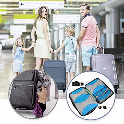 G4Free Packing Cubes 6pcs Set Travel Luggage Organizers Accessories Small, Medium, Large (Blue-6pcs)