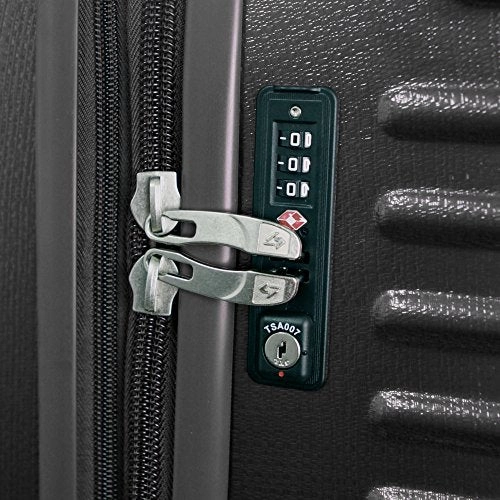 Gabbiano The Armor Collection Hardside 2-Piece Spinner Luggage Set (Dark Grey)
