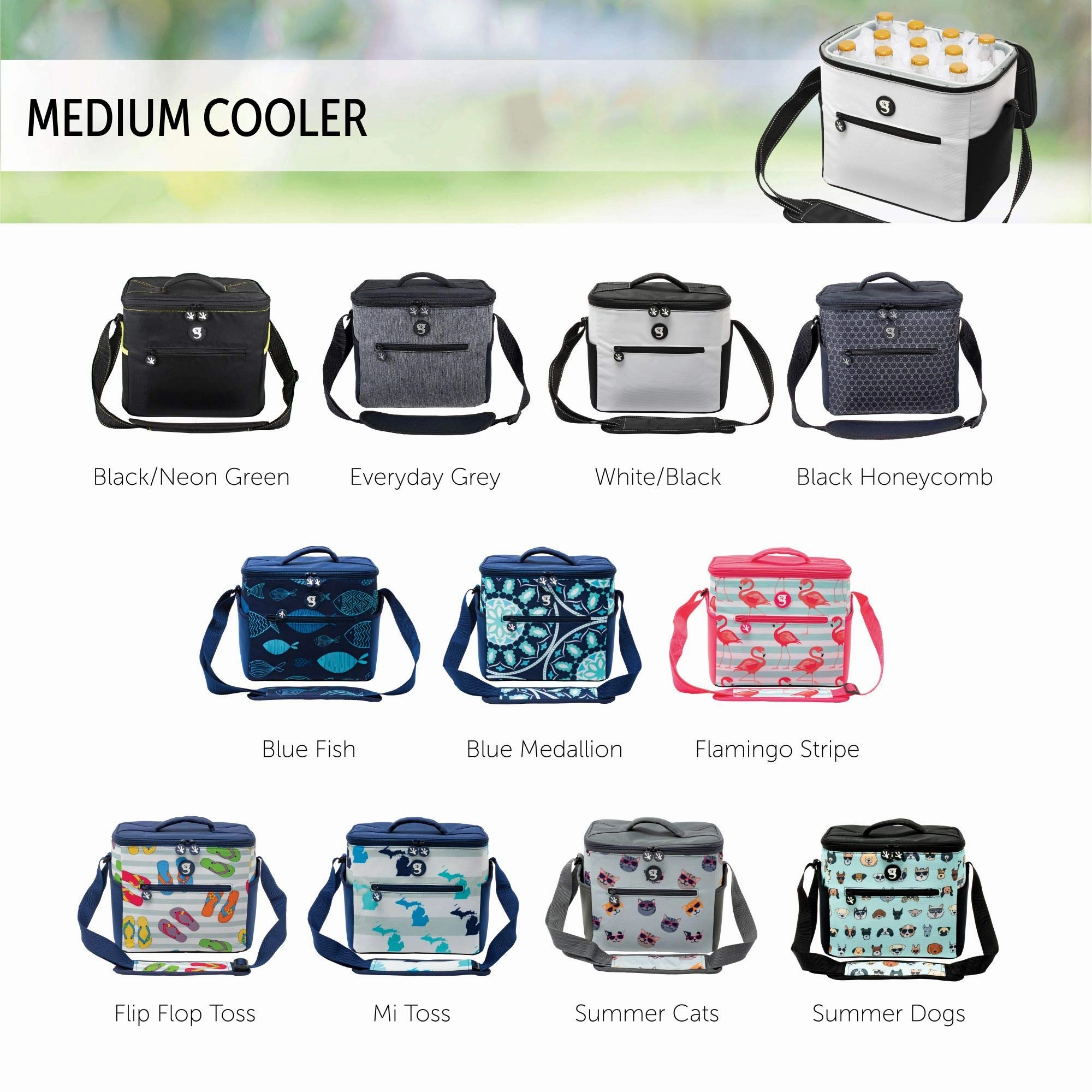 Geckobrands Medium 11 bottle / 12 Can Cooler with Removable Hard Liner