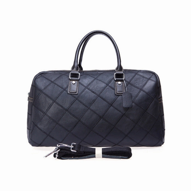 Genuine Leather Travel Duffel Bag Men Packing Cubes Travel Luggage Organizer Large Capacity Leather