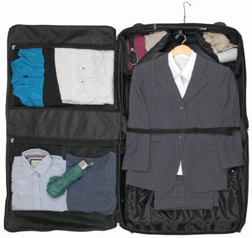 Geoffrey Beene Deluxe Rolling Garment Bag - Hearts Fashion Travel Garment Carrier With Wheels