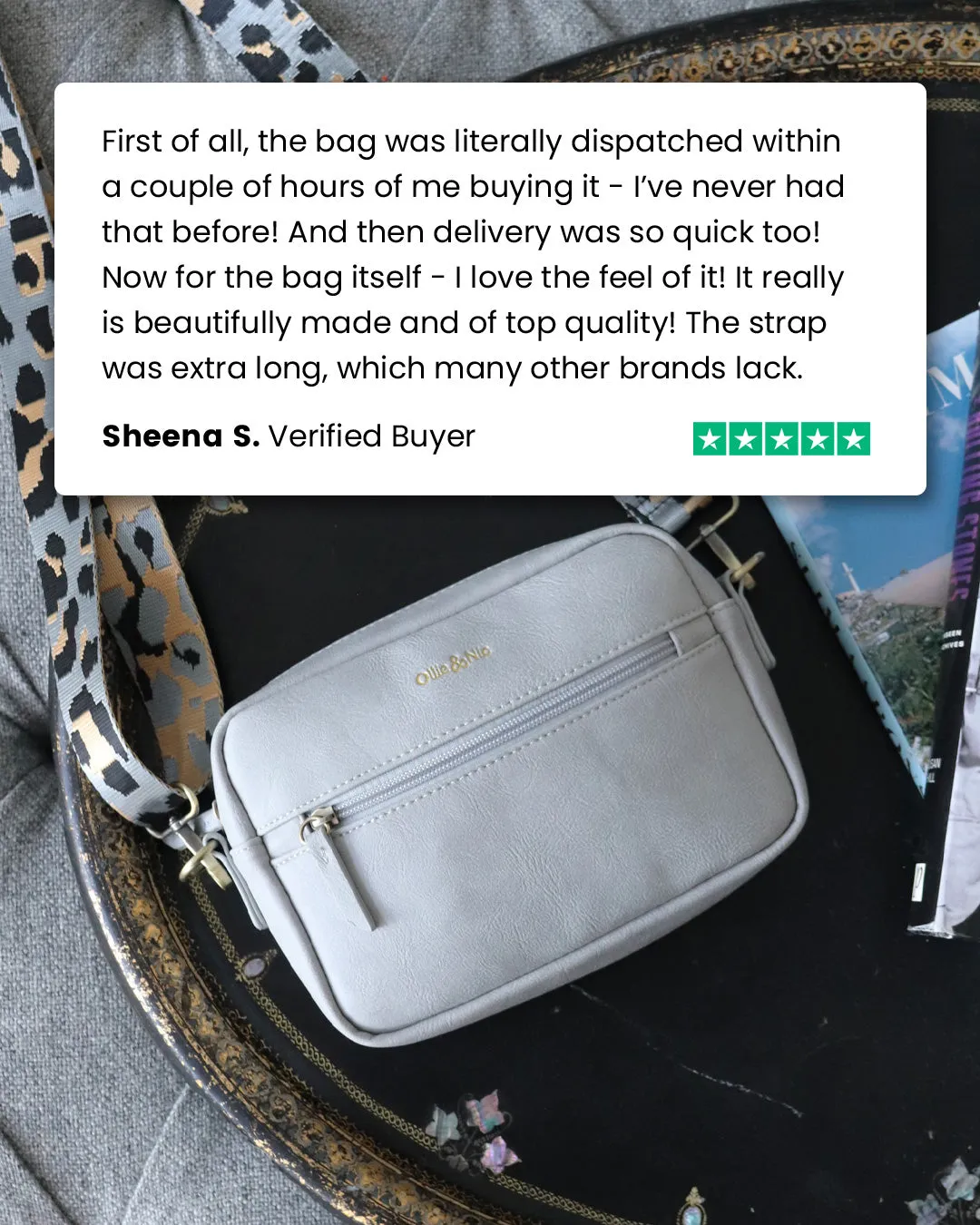 Gigi Crossbody - Light Grey