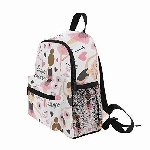 GIOVANIOR Ballerinas Ballet Girl Lightweight Travel School Backpack for Boys Girls Kids