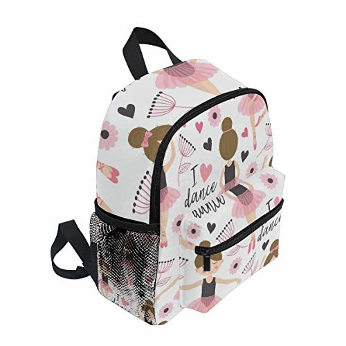 GIOVANIOR Ballerinas Ballet Girl Lightweight Travel School Backpack for Boys Girls Kids