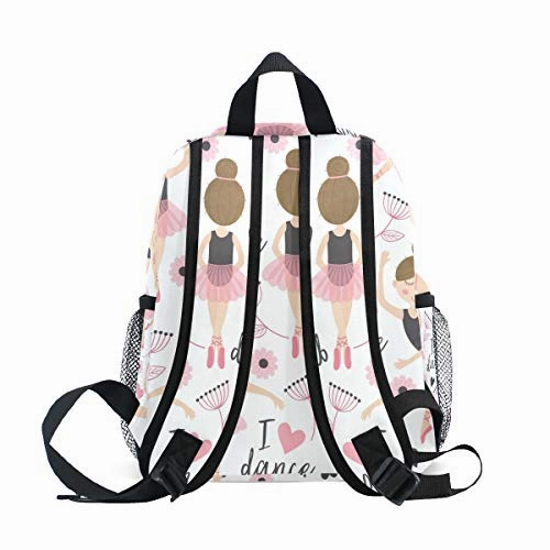 GIOVANIOR Ballerinas Ballet Girl Lightweight Travel School Backpack for Boys Girls Kids
