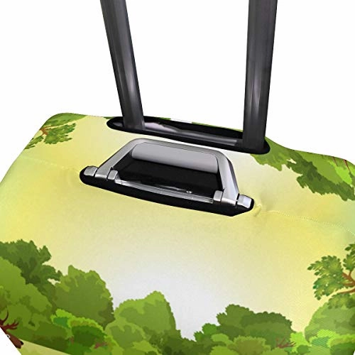 GIOVANIOR Cartoon Animals In The River Luggage Cover Suitcase Protector Carry On Covers