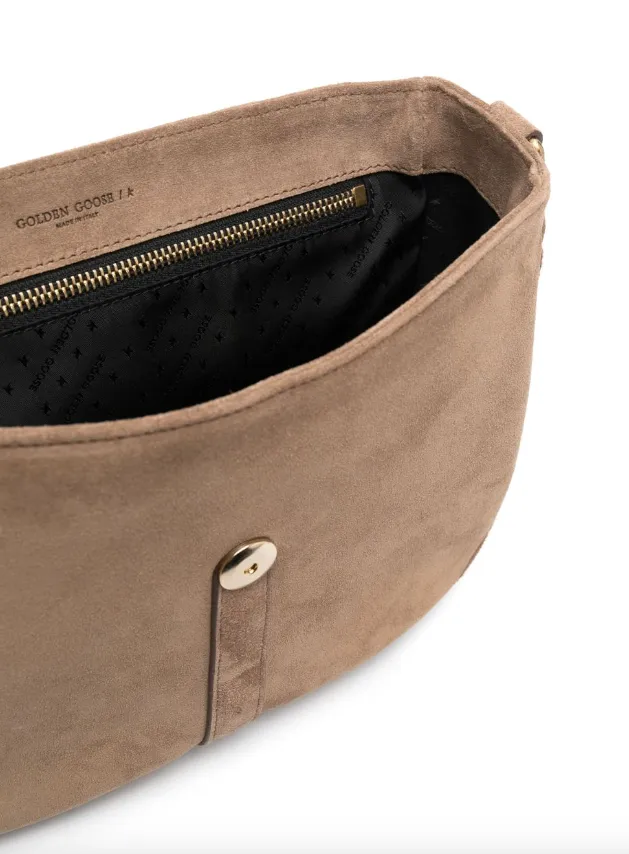 Golden Goose Medium Sally Bag in ash-colored suede