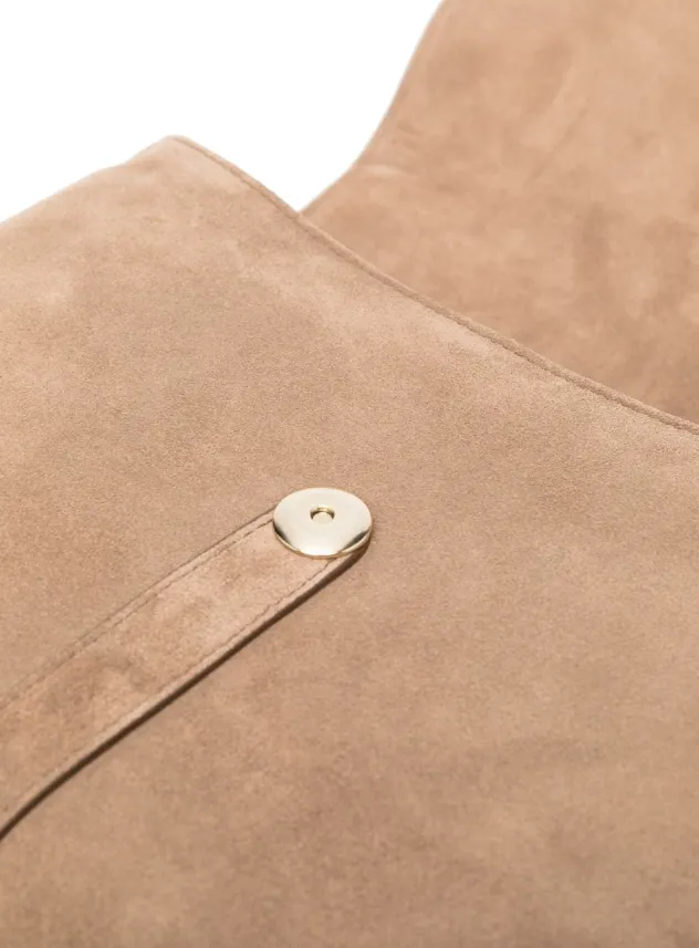 Golden Goose Medium Sally Bag in ash-colored suede