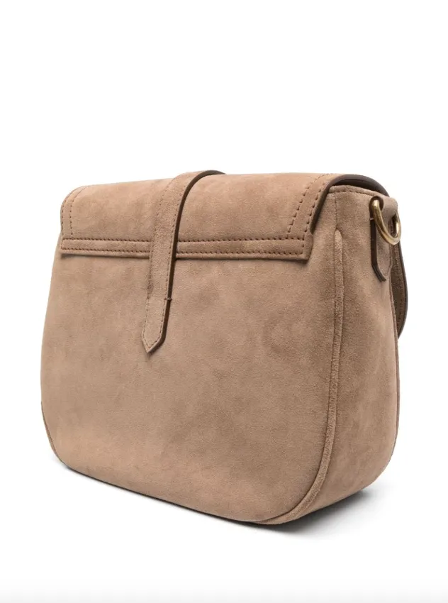 Golden Goose Medium Sally Bag in ash-colored suede