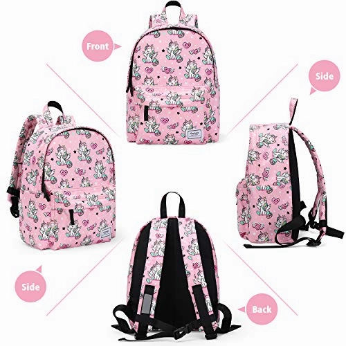 Gonex Kids Backpack Toddler Schoolbag Bookbag Preschool Backpacks Children Bag Gift for Kids Girls Kindergarten Elementary School Outing Pink Unicorn Pattern