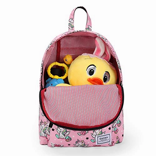Gonex Kids Backpack Toddler Schoolbag Bookbag Preschool Backpacks Children Bag Gift for Kids Girls Kindergarten Elementary School Outing Pink Unicorn Pattern