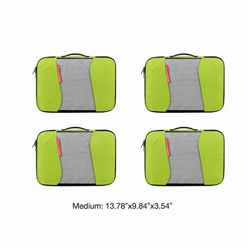 Gonex Packing Cubes Travel Organizer Cubes for Luggage 4xMedium Green