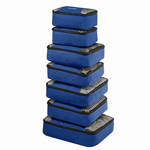 Gonex Rip-Stop Nylon Travel Organizers Packing Bags Deep Blue