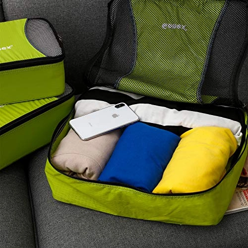 Gonex Rip-Stop Nylon Travel Organizers Packing Bags Light Green