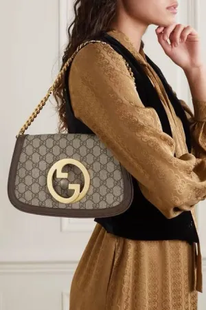 GUCCI BLONDIE SMALL SHOULDER BAG ?C LUXURY & STYLE (Brown/Blue-2)