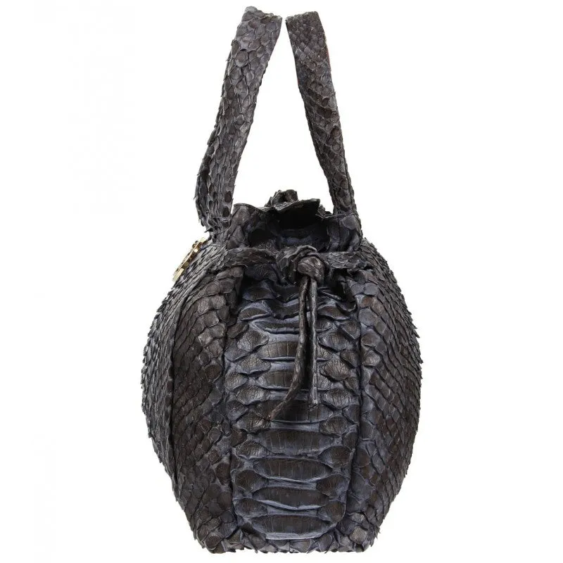 Gucci Blue snakeskin Crest badge handbag