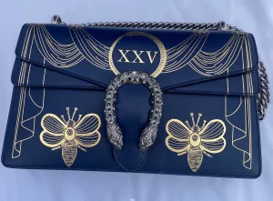 Gucci Dionysus Hand Painted Shoulder Bag in Blue Agate