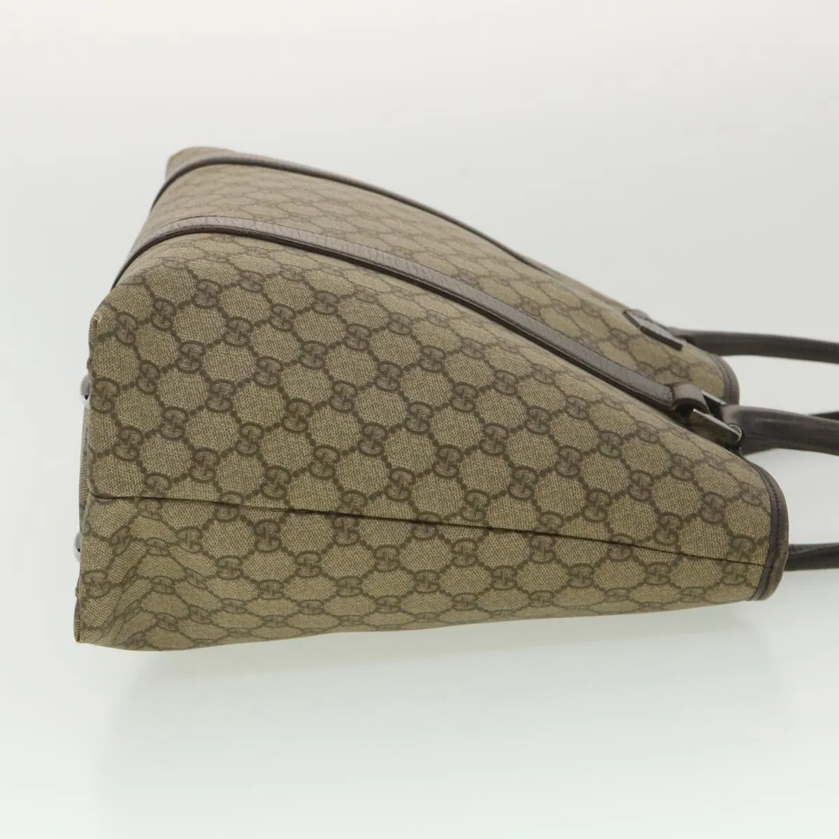 GUCCI GG Canvas Shoulder Bag PVC Leather Beige 114288  ro896