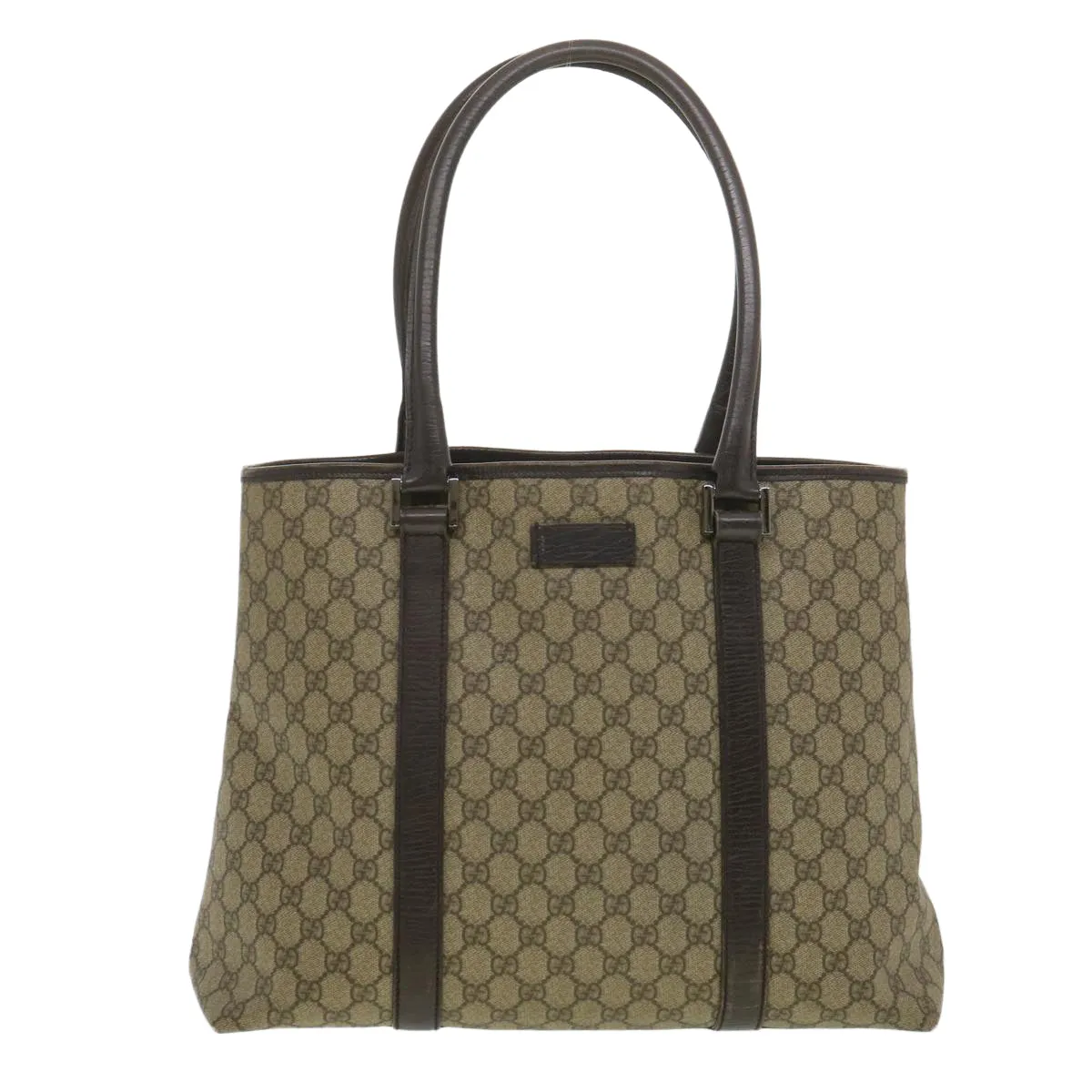 GUCCI GG Canvas Shoulder Bag PVC Leather Beige 114288  ro896