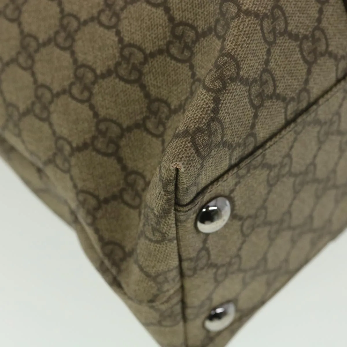 GUCCI GG Canvas Shoulder Bag PVC Leather Beige 114288  ro896