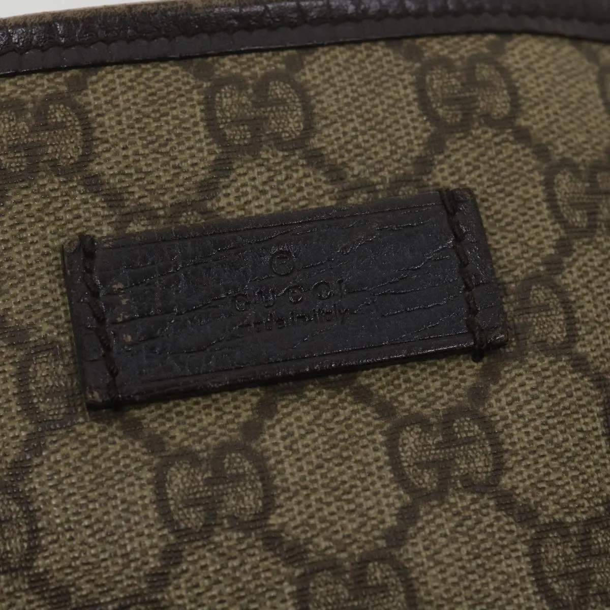 GUCCI GG Canvas Shoulder Bag PVC Leather Beige 114288  ro896